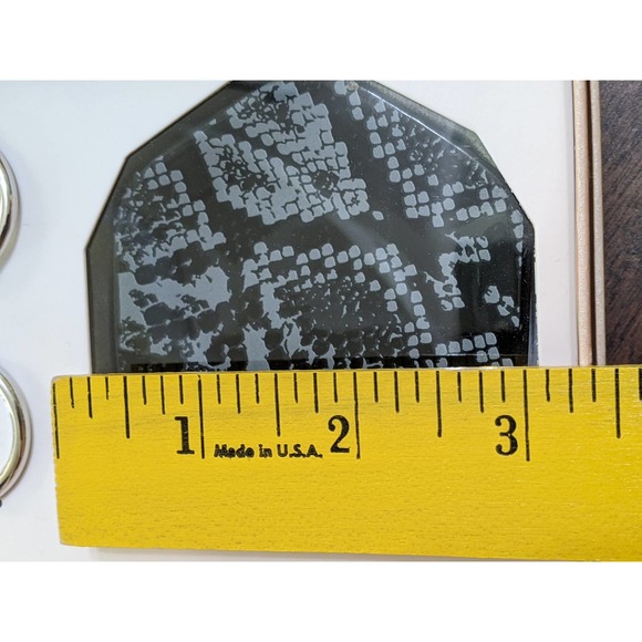 Steve Madden Silver-Tone Hoop Earring snake print Trinket Tray Gift Set MSRP $32 - Picture 3 of 4